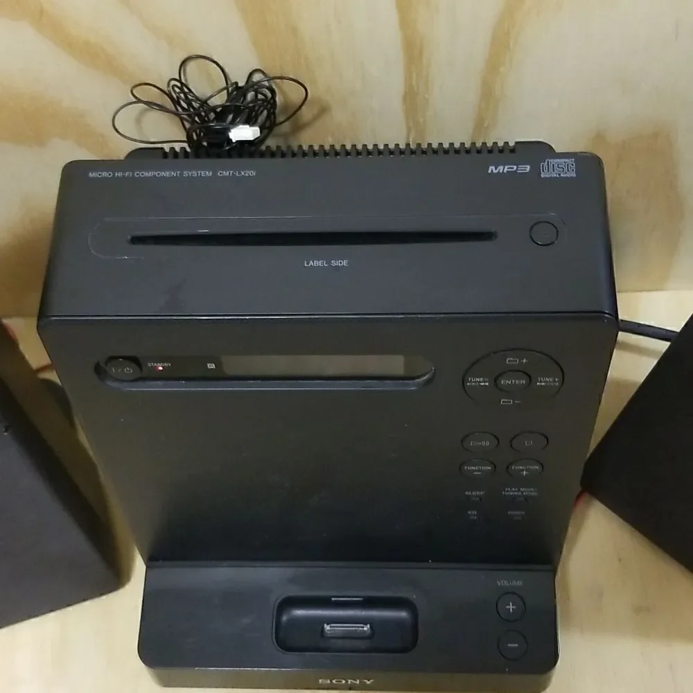 SONY CD Receiver Model HCD-LX201 With Speakers *NO Remote* - Works Great